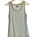 Athleta Gray & White Stripe Muscle Athletic Tank Top L Photo 2