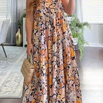 Free People NWT Park Slope Floral Maxi Dress Dark Combo Large Photo 0