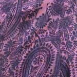 Ecote Raw Seam Purple Paisley Dress Photo 5