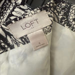 Loft sz 4 black white abstract mini skirt Photo 3