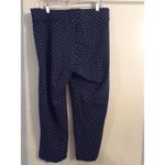 EUC Land's End Nautical Shore Navy white Capris Large L Polka Dots Stretch Blue Photo 1