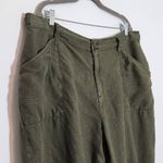  Army Green Linen Joggers Size 18W Sanctuary Green Linen Pants Photo 4