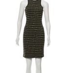 Tibi Dress Geometric Print Sleeveless Bodycon Fitted Dress Crew Neckline Photo 0