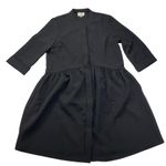 Tuckernuck Black Stretch Crepe Royal Shirt Dress Mini Half Sleeve Button Size S Photo 1