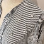 ASOS  White and Blue Eyelet Flared Dress Size 4 SKU#C24315 Photo 3