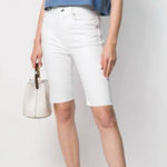 frame denim Le Vintage Bermuda Shorts white jeans cutoff distressed New 25 Photo 0