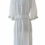 Roller Rabbit Luca Caftan Dress White Eyelet Embroidery Scalloped Floral Small Photo 8