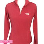 The North Face TKA 100 Glacier Quarter-Zip Fleece Melon Red Fuzzy Pullover Sweater S Photo 1