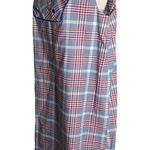 Vintage 60s Lady in Waiting Maternity Dress M/L Red Blue Plaid Sleeveless Zipper Size M Photo 5