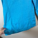 Ralph Lauren Lauren  Women’s Blue 100% Linen Top Small Photo 5