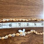 Shell Necklace With‎ Flower Details, Tropical Vacation Beachy Summer Style 30" Tan Photo 4