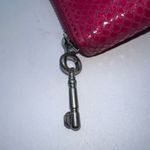 Fossil  Snake Embossed Long Zip Around Leather Wallet Woth Key Zipper Pull Photo 3