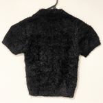 Dolls Kill  x Bratz Size XS Black Eyelash Pink Heart Short Sleeve Knit Top Photo 4