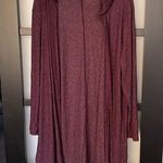 Xersion  Hooded Cardigan Burgundy NWOT XL Photo 0
