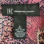 INC International Concepts Surplice Top Womens L Pink Snake Print Sheer Y2K Boho Size L Photo 3