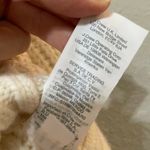 Madewell White Crew Neck Cable Knit Chunky Sweater Womens XS Light Academia Fall Photo 6