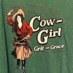 Bella Canvas  Green Cowgirl T-Shirt nwot Photo 1