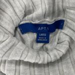 Apt. 9  Womens Turtleneck Sweater Ribbed Off White Stretch Soft Buttons Sz L Photo 4