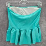 Blue Ruffle Crop Padded Tube Swimwear Tankini Tank Top Medium M Photo 2