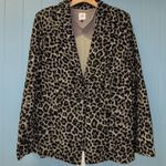 CAbi  Jacket Womens 12 Leopard Jungle Animal Print Blazer 3373 Ponte Knit Stretch Photo 0