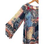 Johnny Was Jade Boho Oversized Daria Multicolored Mixed Print Blouse Size XS Photo 9