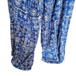 Lulus  Blue Pattern Jumpsuit Romper Sz XL NWT Wideleg Vacation‎ Coastal NWT Photo 13