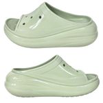 Crocs Crush Platform Slides Sandals High Shine Light Green W11/M9 Chunky Shoes Photo 1