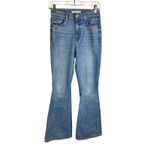 MOTHER Denim Jeans Women Light Wash Star Embellished Straight Leg Blue Size 25 Photo 2
