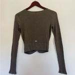 Alo Yoga  Long Sleeve Twist Top - Taupe Photo 3