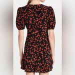 STAUD  Milla Poppy Field floral mini dress v neck summer size 12 Photo 3