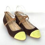 Seychelles Women's 7M Green Brown Just The Beginning Suede Cap Toe Shoes Flats Photo 1
