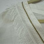 Verandah White Cotton Boho Swimsuit Coverup Womens OS Beachy Embroidered Dress Size M Photo 2