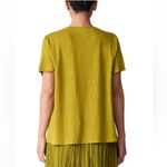 Eileen Fisher Eileen Fisher Linen Jersey Crewneck Tee in Gold Paper Size Large Organic Linen Photo 3