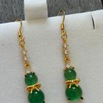 Jade Earrings, Dangle Jade Earrings Green Photo 1