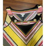 C Est 1946 Womens Sleeveless Top Metal Accent Bold Chevon Print Size L Size L Photo 2