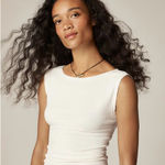 J.Crew NWT Refined Rib Shell Tank Top Ivory Photo 0