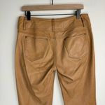 Cache Vtg  Lamb Leather Pants Sz 6 Tan Brown Straight Leg Boot Photo 9