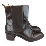 Kenneth Cole  Brown‎ Leather Chelsea Boots Block Heel Women's Size 9.5 Photo 0