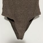 OFF SHOULDER KNIT SWEATER BODYSUIT MOCHA SIZE SMALL NWT Photo 1