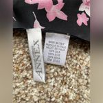 Vintage Casual Corner Annex 100% Silk Floral Print Scarf Black Photo 2