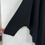 Talbots Size S/M Round Poncho Sweater Black Lambswool Blend Women’s Cozy Knit Photo 2