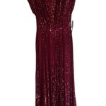 Maggy London NWT amber sequin jumpsuit in burgundy Photo 10