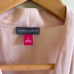 Vince Camuto Pleated V-Neck Sleeveless Pink Blouse Top Hi Low Womens Size S Photo 1