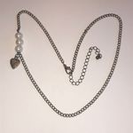 Brass Tone Bronze Tone Faux Pearl Heart Pendant Boho Necklace Photo 0