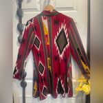 R. Rouge Boutique Brand Women's Aztec Design Cardigan Size Medium. Red Photo 2