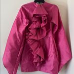 Oríré Women's Pink Dayar Ruffle Long Sleeve Satin Cocktail Dress, Size 2,$545 Photo 10