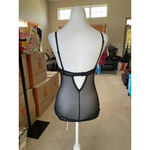 H&M Women's  Black Lace Mesh Bodysuit US 10 Photo 2