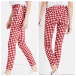 Madewell 9" High Rise Skinny Crop Pants Women’s Size 28 Gingham Check Stretch Photo 1