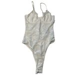 Mesh & Lace Teddy Bodysuit White Bachelorette Party Going Out Outfit‎ Size S New Photo 1