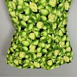 Handmade  Top Fruit Print Limes Sleeveless Darts‎ Zip-Back Retro Fit Green Zip-Up Photo 4